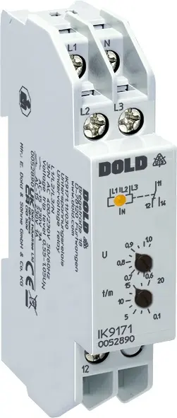 Produktfoto 1 von Dold IK9171.11/040 3/NAC415/240V 0,5-20S, Untersp.Relais 3-ph., P\n:0055475