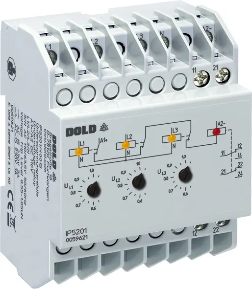 Dold IP5201/40015 3/N AC110/63,5V DC110V, Untersp.Relais 3-ph., P\n:0059621