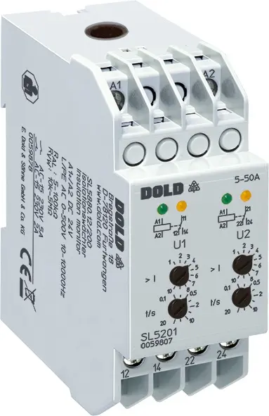 Produktfoto 1 von Dold SL5201/20007CT AC220-240V 5-50A, Überstromrelais, P\n: 0059807