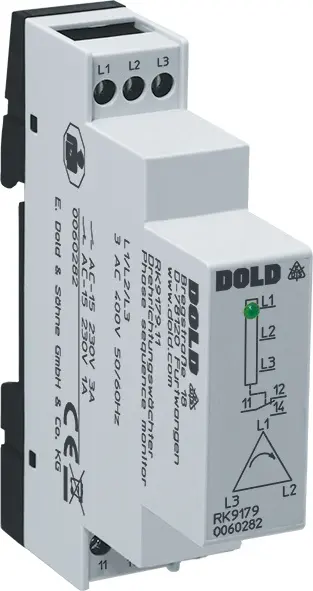 Produktfoto 1 von Dold RK9179.11 3AC50/60HZ 400V, Drehrichtungswächter (Phasenfolgerel.) 0060282