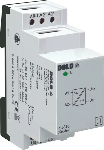 Produktfoto 1 von Dold RL5596 UHAC/DC85-265V USDC24V 350mA, Schaltnetzteil, P\n: 0060669