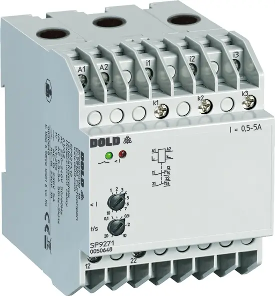 Produktfoto 1 von Dold SP9271.12CT AC220-240V 0,5-5A, Unterstromrelais, P\n: 0061100