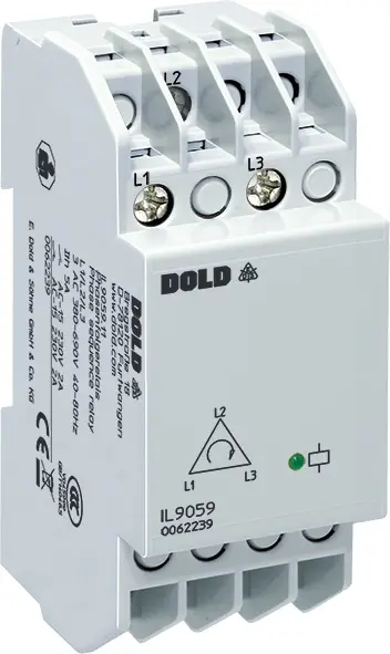 Produktfoto 1 von Dold IL9059.11 3AC380-690V 40-80Hz, Phasenfolgerelais, P\n: 0062239
