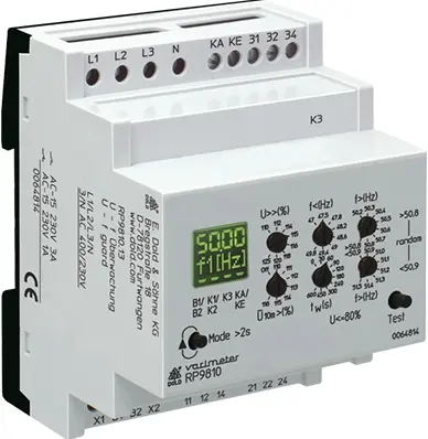 Produktfoto 1 von Dold RP9810.13/101 3/N AC400/230V <30KVA, Überwachungsrelais, Frequenz, P\n: 0065108