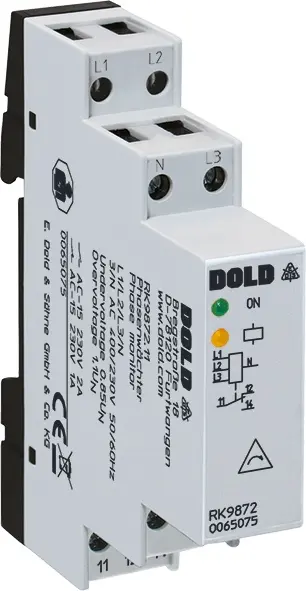 Produktfoto 1 von Dold RK9872.11 3/N AC400/230V 50/60HZ, Phasenwächter, P\n: 0065075