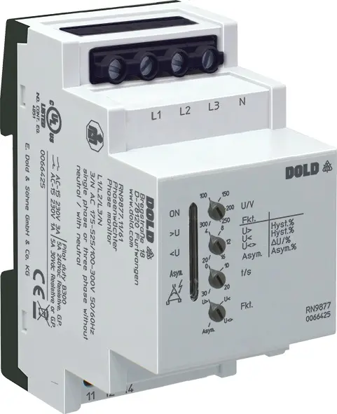 Dold RN9877.11/010/61 3AC175-525V 4-20%, Phasenwächter, P\n: 0066427