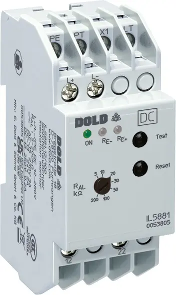 Produktfoto 1 von Dold IL5881.12/100 DC12-280V 10-500K-OHM, Isolationswächter, P\n: 0067073