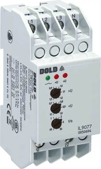 Produktfoto 1 von Dold IL9077.12/800 3AC400V 1-60S, Über- und Unterspannungsrelais, P\n: 0067174