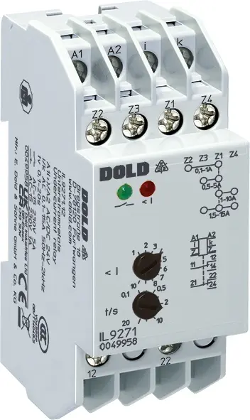 Produktfoto 1 von Dold IL9271.12/010 AC220-240V 10mA-1,5A, Unterstromrelais, P\n: 0067377