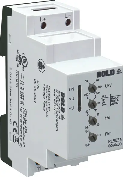 Produktfoto 1 von Dold RL9836.11/001/61 DC50-250V 4-20%, Spannungsrelais, P\n: 0068046