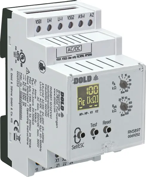 Produktfoto 1 von Dold RN5897.12/021/61 AC/DC100-230V, Isolationswächter, P\n: 0069282