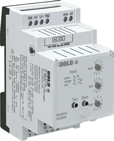 Produktfoto 1 von Dold RN5893.12/100/61 ACDC24-60V 1K-500K, Isolationswächter, P\n: 0069880