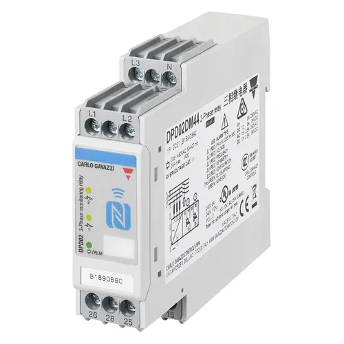 Produktfoto 1 von Carlo Gavazzi DPD02DM44, 3-PHASEN-ÜBERWACHUNG. RELAIS. UNIV. NFC-KONFIGURATION