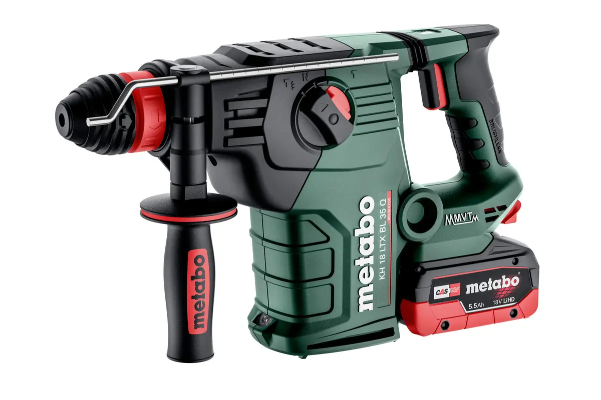 Produktfoto 1 von Metabo 600813660, Akku-Kombihammer KH 18 LTX BL 35 Q, 2x LIHD 5,5AH + Ladegerät