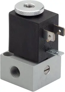 Produktfoto 1 von AZ Pneumatica 00.051.3, Mini-Einzelventil NC, Handnotbetätigung, G1/8"-Anschlüsse