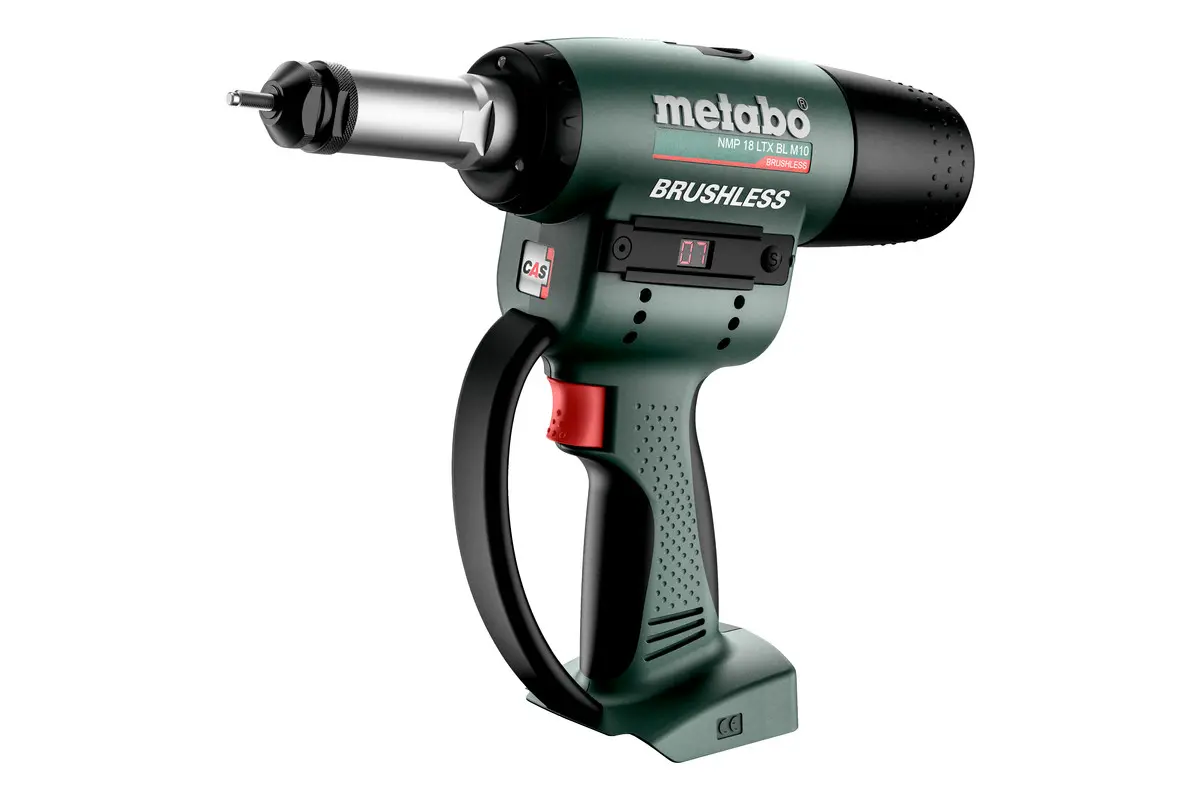 Produktfoto 1 von Metabo 601788840, Akku-Nietmutternpistole NMP 18 LTX BL M10  ohne Akku und Lader