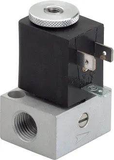 Produktfoto 1 von AZ Pneumatica 01.005.3, Mini-Einzelventil NC, Handnotbetätigung, G1/4"-Anschlüsse