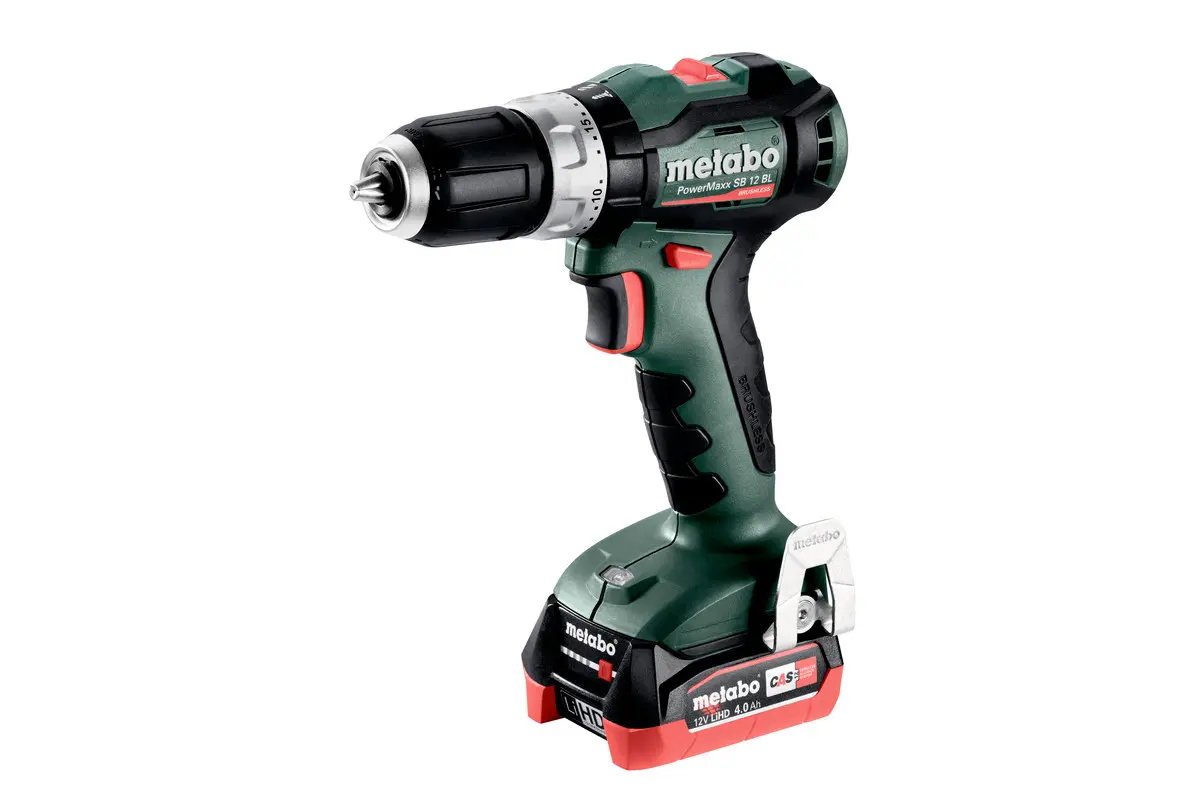 Produktfoto 1 von Metabo 601046800, Akku-Schlagbohrschrauber PowerMaxx SB 12 BL, 2x 4,0 Ah LiHD und Ladegerät