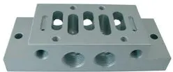 Produktfoto 1 von AZ Pneumatica SL2, Anschlussplatte für ISO 2 Ventile, seitliche Anschlüsse