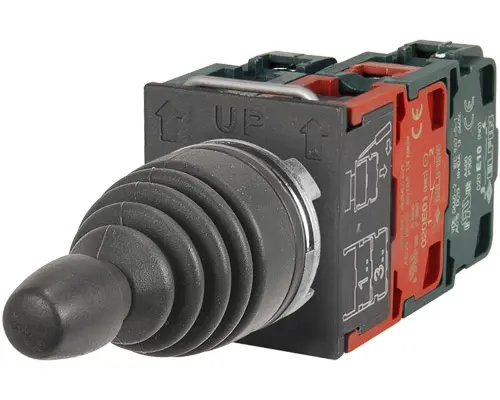 Produktfoto 1 von New Elfin 020MT1P2T21A Joystick, 3-polig, 1 beibehalten, 2 Federrückstellung