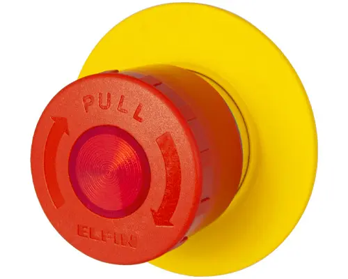 Produktfoto 1 von New Elfin 020PTFALR6 Pilzdrucktaster Ø 40, beleuchtet, Drehgriffauslöser
