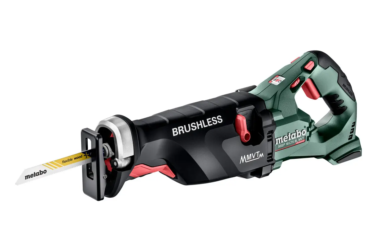 Produktfoto 1 von Metabo 602258850, Akku-Säbelsäge SSEP 18 LTX BL MVT ohne Akku und Ladegerät im Karton
