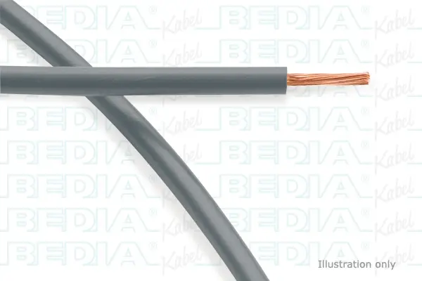 Produktfoto 1 von BEDIA 1121607, PVC-Fahrzeugleitung mit dünnwandiger Isolierung FLRY-B 6.00 mm² gy (105°C)