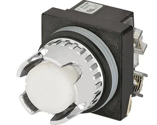 Produktfoto 1 von New Elfin 030RPLSBFAFC24 Drucktaste, Vollschutz, beleuchtet, kurzzeitig, weiß