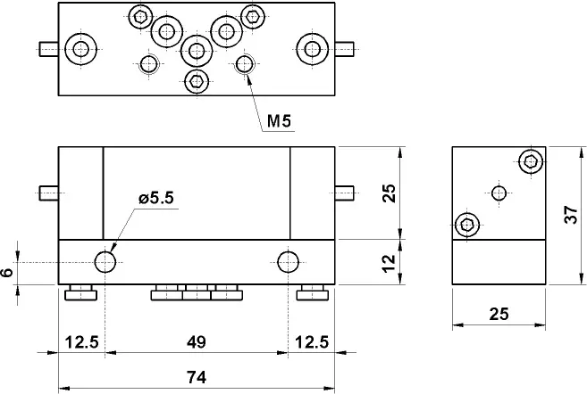 Produktfoto 1 von AZ Pneumatica 04.002.4, Logikelement MERKER; 2 Stellungen ohne Federrückstellung