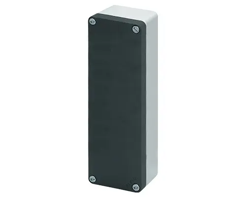 Produktfoto 1 von New Elfin 040C0826-6E, Bedienpult-Gehäuse Aluminium M10 85x260x65, ungebohrt, mit Kabeleingang