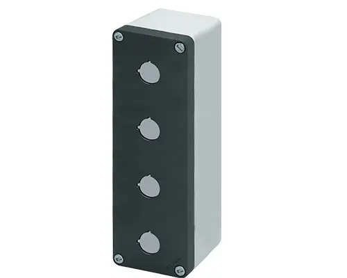 Produktfoto 1 von New Elfin 040C0826-8EP4, Bedienpult-Gehäuse Aluminium M10 85x260x85, 4 Bohrungen Ø 22, mit Kabeleingang