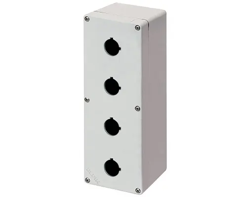 Produktfoto 1 von New Elfin 040C0926-1EP4, Bedienpult-Gehäuse Aluminium M4 92x265x100, 4 Bohrungen Ø 22, mit Kabeleingang