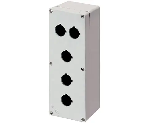 Produktfoto 1 von New Elfin 040C0926-1EP5C, Bedienpult-Gehäuse Aluminium M4 92x265x100, 5 Bohrungen Ø 22, mit Kabeleingang