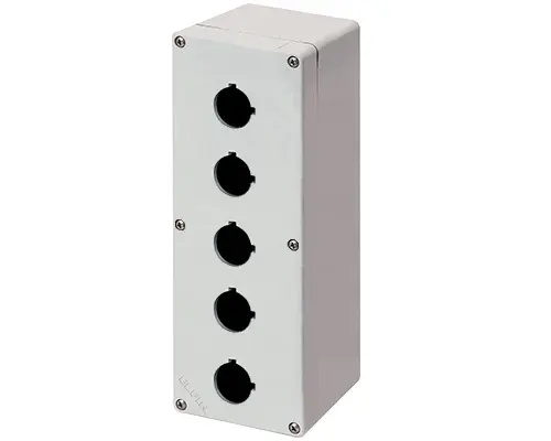 Produktfoto 1 von New Elfin 040C0926-1EP5, Bedienpult-Gehäuse Aluminium M4 92x265x100, 5 Bohrungen Ø 22, mit Kabeleingang