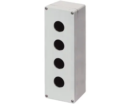 New Elfin 040C0926-1ES4, Bedienpult-Gehäuse Aluminium M4 92x265x100, 4 Bohrungen Ø 30, mit Kabeleingang