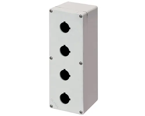 Produktfoto 1 von New Elfin 040C0926-1P4, Bedienpult-Gehäuse Aluminium M4 92x265x100, 4 Bohrungen Ø 22, ohne Kabeleingang