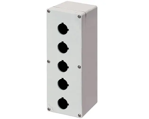 Produktfoto 1 von New Elfin 040C0926-1P5, Bedienpult-Gehäuse Aluminium M4 92x265x100, 5 Bohrungen Ø 22, ohne Kabeleingang