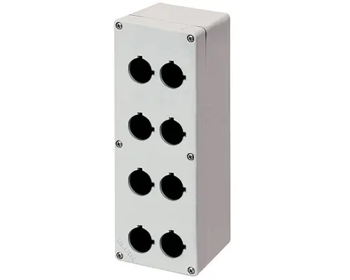 Produktfoto 1 von New Elfin 040C0926-1P8, Bedienpult-Gehäuse Aluminium M4 92x265x100, 8 Bohrungen Ø 22, ohne Kabeleingang