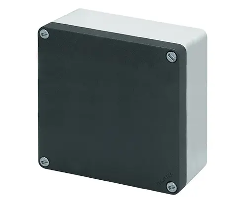 Produktfoto 1 von New Elfin 040C1414-6, Bedienpult-Gehäuse Aluminium M10 140x140x65, ungebohrt, ohne Kabeleingang