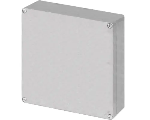 Produktfoto 1 von New Elfin 040C2020-8N, Bedienpult-Gehäuse Aluminium M10 200x200x85, unlackiert, ungebohrt, ohne Kabeleingang