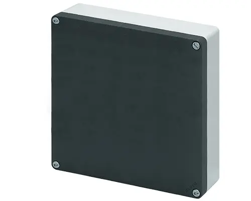 Produktfoto 1 von New Elfin 040C2020-8, Bedienpult-Gehäuse Aluminium M10 200x200x85, ungebohrt, ohne Kabeleingang