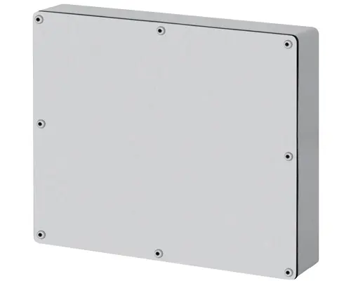 Produktfoto 1 von New Elfin 040C2320-6, Bedienpult-Gehäuse Aluminium M4 230x205x63, ungebohrte Platte, ohne Kabeleingang