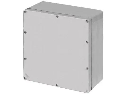 Produktfoto 1 von New Elfin 040C2325-1N, Bedienpult-Gehäuse Aluminium M4 230x257x100, unlackiert, ungebohrt, ohne Kabeleingang