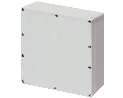 Produktfoto 1 von New Elfin 040C2325-1E, Bedienpult-Gehäuse Aluminium M4 230x257x100, ungebohrt, mit Kabeleingang