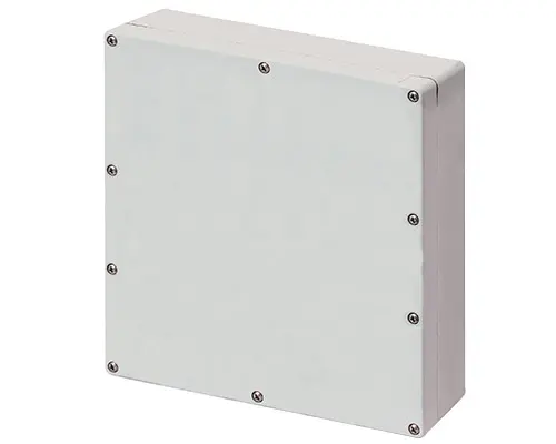 Produktfoto 1 von New Elfin 040C2325-8, Bedienpult-Gehäuse Aluminium M4 230x257x80, ungebohrt, ohne Kabeleingang