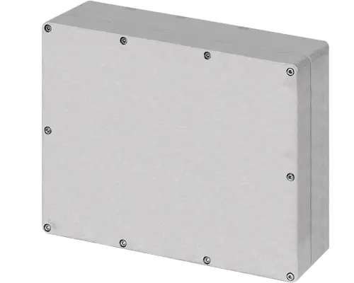 Produktfoto 1 von New Elfin 040C3226-12N, Bedienpult-Gehäuse Aluminium m5 320x265x120, unlackiert, ungebohrt, ohne Kabeleingang
