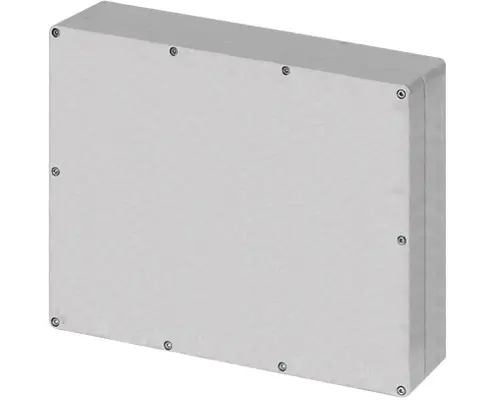 Produktfoto 1 von New Elfin 040C4840-16N, Bedienpult-Gehäuse Aluminium m5 480x400x155, unlackiert, ungebohrt, ohne Kabeleingang