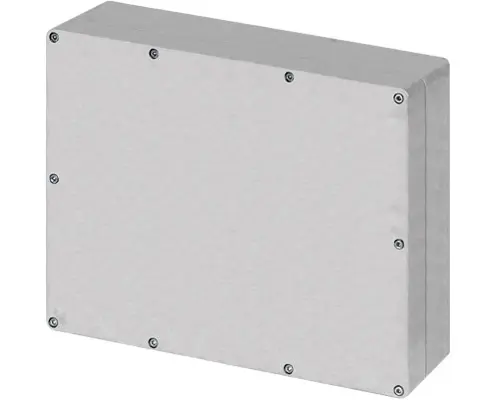 Produktfoto 1 von New Elfin 040C4032-13N, Bedienpult-Gehäuse Aluminium m5 400x320x130, unlackiert, ungebohrt, ohne Kabeleingang