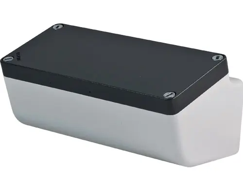 Produktfoto 1 von New Elfin 040L0820-8E, Abgeschrägtes Bedienpult-Gehäuse Aluminium 85x200x85, M10, lackiert, ungebohrt, mit Kabeleingang