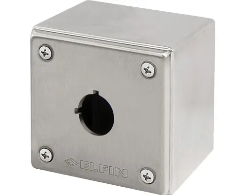 Produktfoto 1 von New Elfin 040X0808-8P1 Druckknopfgehäuse aus Edelstahl 82x82x85